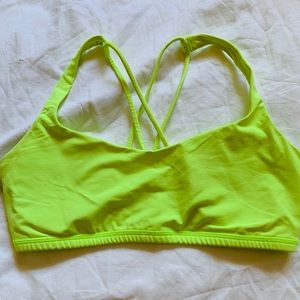 Neon Yellow Lululemon Sports Bra